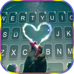 Fond de clavier Neon LED Heart