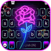 Neon Light Rose Fondo de tecla
