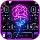 Фон клавиатуры Neon Light Rose APK