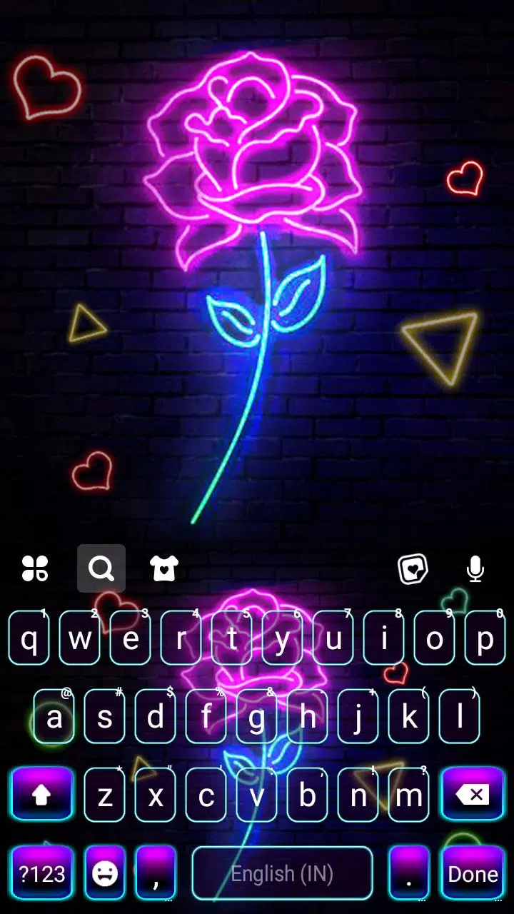 Fond de clavier Neon Light Ros APK pour Android Télécharger