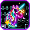 Neon Light Unicorn Keyboard Ba