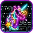 Neon Light Unicorn Keyboard Ba APK