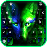 Neon Light Wolf Zeichen