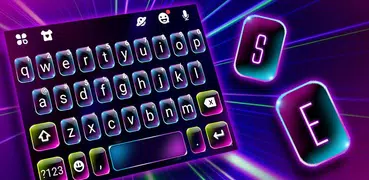 最新版、クールな Neon Light のテーマキーボード
