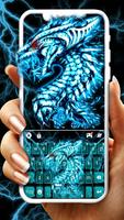 Neon Lightning Dragon Plakat