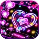 Neon Lights Heart Teclado APK