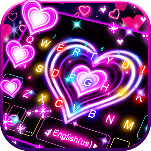 Neon Lights Heart のテーマキーボード