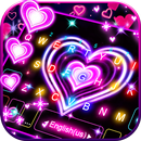 Motywy Neon Lights Heart aplikacja