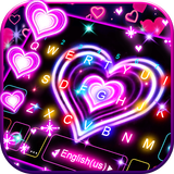 Neon Lights Heart のテーマキーボード