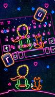 ثيم لوحة المفاتيح Neon Little  الملصق