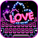 Theme Neon Love Hearts APK