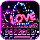 Neon Love Hearts keyboard APK