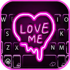 Baixar Teclado Neon Love Me APK