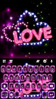 Teclado Neon Love Cartaz