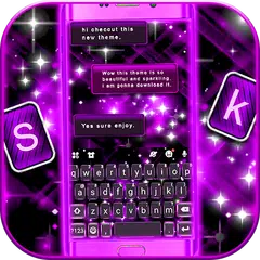 download Neon Purple Bright Tastiera XAPK