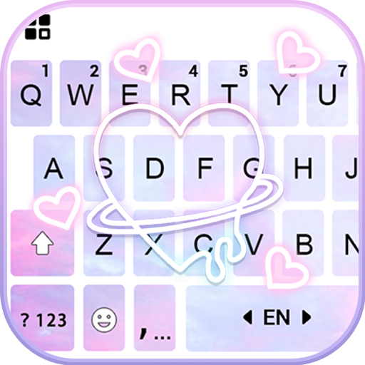 Teclado Neon Pastel Heart