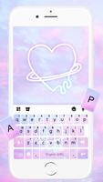 الكيبورد Neon Pastel Heart الملصق