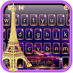 Neon Paris Night Tower 主題鍵盤