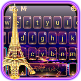 Neon Paris Night Tower icon