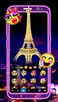 Neon Paris Night Tower captura de pantalla 2