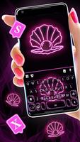 Tema Keyboard Neon Pearl imagem de tela 1