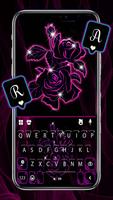 Fond de clavier Neon Pink Flow Affiche