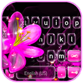 Neon Pink Flowers Thème
