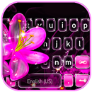 Teclado Neon Pink Flowers APK