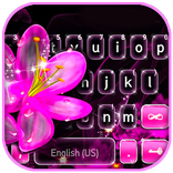 Neon Pink Flowers Theme