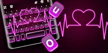 Тема для клавиатуры Neon Pink 