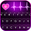 Teclado Neon Pink Heartbeat APK
