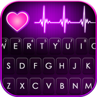 Neon Pink Heartbeat Zeichen