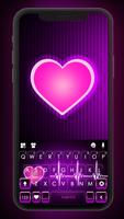 Neon Pink Heartbeat Plakat