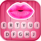 Fundo do Teclado Neon Pink Lips ícone