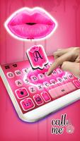 Fundo do Teclado Neon Pink Lips imagem de tela 1