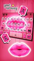 Fundo do Teclado Neon Pink Lips imagem de tela 2