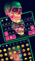 Neon Pink Skull Keyboard Backg screenshot 2