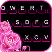 Neon Pink Rose Tastaturhinterg
