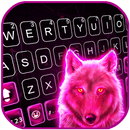 Neon Pink Wolf Keyboard Backgr APK