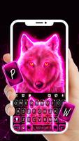 Neon Pink Wolf poster