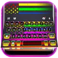 最新版、クールな Neon Pride Flag のテーマキーボード