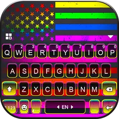 Neon Pride Flag Keyboard Theme APK download