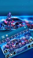 خلفية الكيبورد Neon Race Queen الملصق