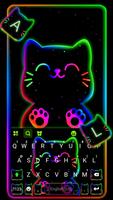 Chủ Đề Bàn Phím Neon Rainbow C ảnh chụp màn hình 1
