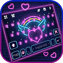 خلفية الكيبورد Neon Rainbow He APK