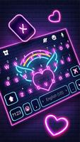 خلفية الكيبورد Neon Rainbow He تصوير الشاشة 1