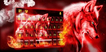 тема Neon Red Wolf