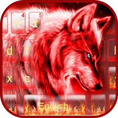 Neon Red Wolf Theme APK download