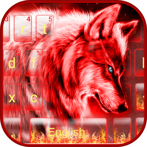 Neon Red Wolf Theme