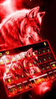 الكيبورد Neon Red Wolf الملصق